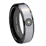 10mm-Magic-The-Gathering-Beveled-Brushed-Silver-Black-Tungsten-Wedding-Band-Ring