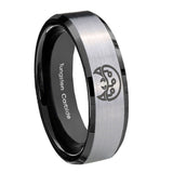 10mm-Metroid-Beveled-Edges-Brushed-Silver-Black-Tungsten-Mens-Promise-Ring