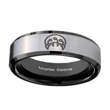 10mm-Metroid-Beveled-Edges-Brushed-Silver-Black-Tungsten-Mens-Promise-Ring