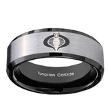 8mm-Cobra-Beveled-Edges-Brush-Black-2-Tone-Tungsten-Carbide-Wedding-Band-Mens