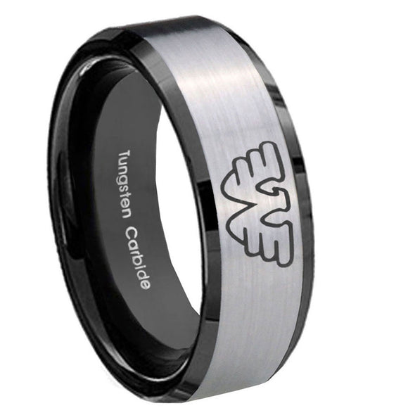 8mm-Waylon-Jennings-Beveled-Brush-Black-2-Tone-Tungsten-Men's-Wedding-Ring