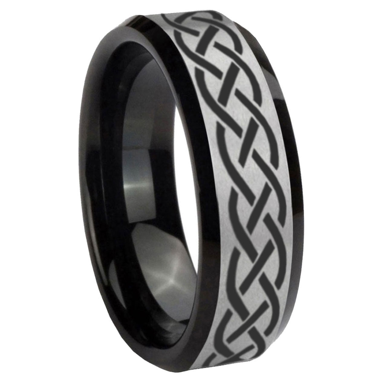 Roman Numeral Tungsten Carbide Bridal Set Rings