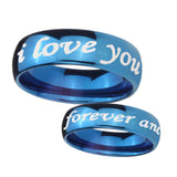 8mm-I-Love-You-Forever-and-ever-Dome-Blue-Tungsten-Carbide-Promise-Ring