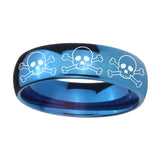 8mm-Multiple-Skull-Dome-Blue-Tungsten-Carbide-Wedding-Band-Ring