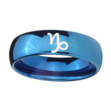 8mm-Capricorn-Zodiac-Dome-Blue-Tungsten-Carbide-Engraved-Ring