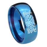 8mm-Celtic-Dog-Dome-Blue-Tungsten-Carbide-Men's-Wedding-Band