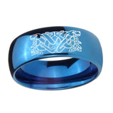 8mm-Celtic-Dog-Dome-Blue-Tungsten-Carbide-Men's-Wedding-Band