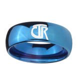 8mm-CTR-Dome-Blue-Tungsten-Carbide-Mens-Anniversary-Ring