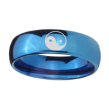 8mm-Yin-Yang-Dome-Blue-Tungsten-Carbide-Mens-Wedding-Band