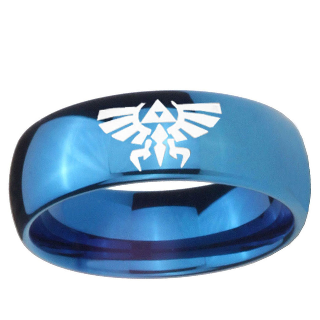 5MMZelda Skyward Sword Dome Blue Tungsten Wedding Bands Ring