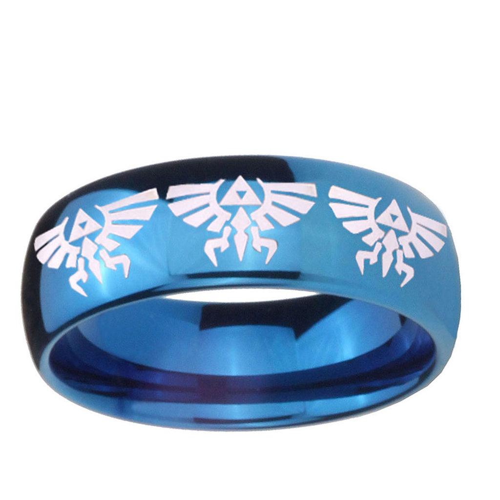 5MMMultiple Zelda Skyward Sword Dome Blue Tungsten Ring