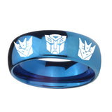 8mm-Transformers-Autobot-Decepticon-Dome-Blue-Tungsten-Carbide-Personalized-Ring
