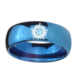 5, 8mm Supernatural Dome Blue Rings With Engravings