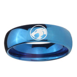 5, 8mm Thundercat Dome Blue Tungsten Ring