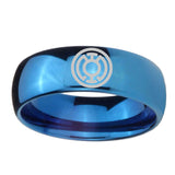 5, 8mm Blue Lantern Dome Blue Rings With Engravings