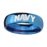 8mm-Navy-Dome-Blue-Tungsten-Carbide-Wedding-Band-Ring