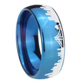 CA San Francisco City Dome Polish Blue Tungsten Promised Ring