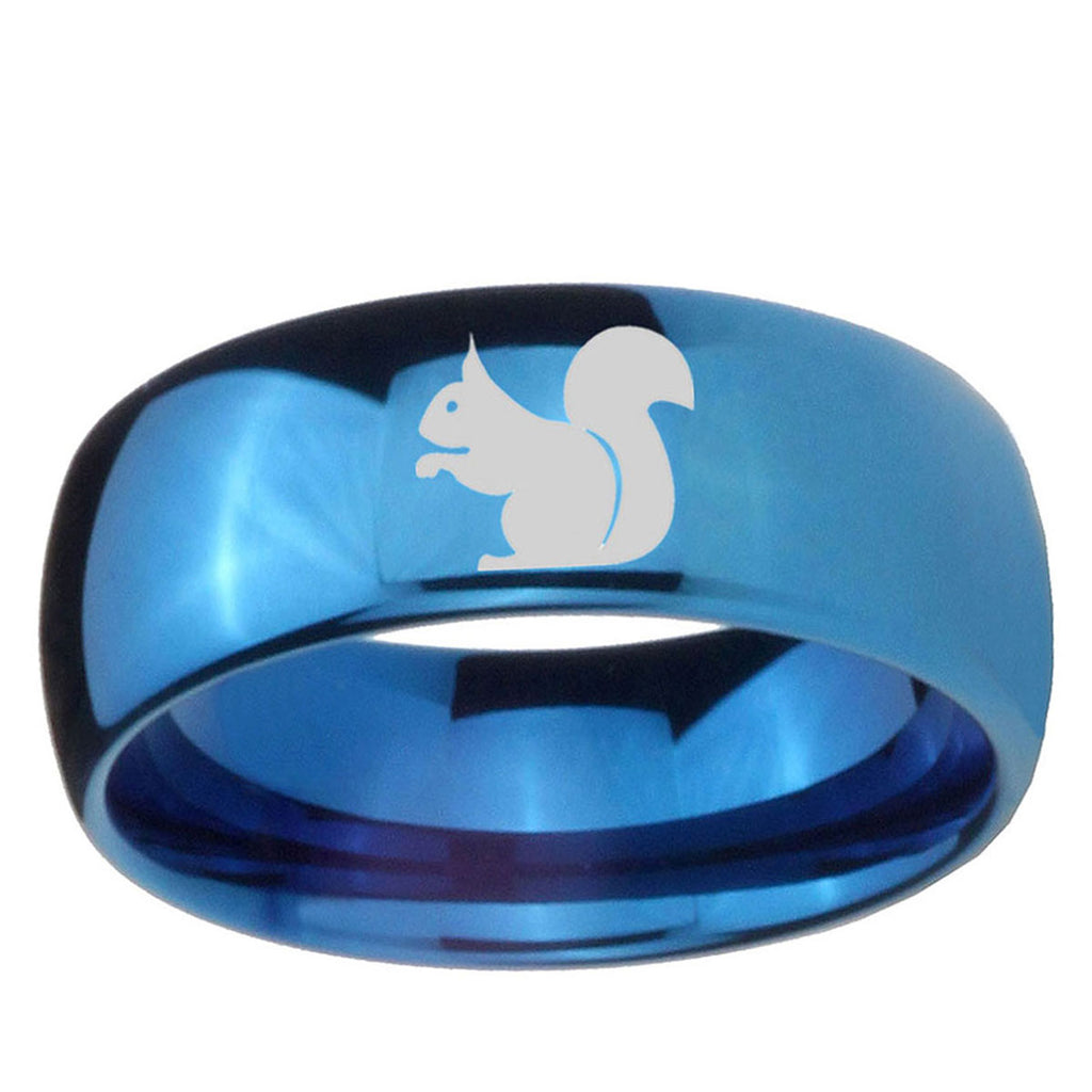 5MMSquirrel Dome Blue Tungsten Carbide Men's Wedding Band
