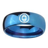 5, 8mm Indigo Lanterns Dome Blue Unique Men's Wedding Rings