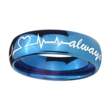 8mm-Heart-Beat-forever-Heart-always-Dome-Blue-Tungsten-Mens-Ring-Personalized