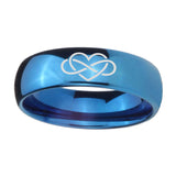 8mm-Infinity-Love-Dome-Blue-Tungsten-Carbide-Men's-Band-Ring