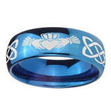 8mm-Irish-Claddagh-Dome-Blue-Tungsten-Carbide-Custom-Ring-for-Men