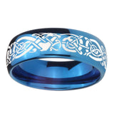 8mm-Celtic-Knot-Dragon-Dome-Blue-Tungsten-Carbide-Anniversary-Ring