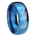 8MM Geekery Oathkeeper Kingdom Hearts Dome Blue Mens Wedding Bands Engraved