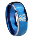 8mm Decepticon Transformers Dome Blue 2 Tone Tungsten Ring