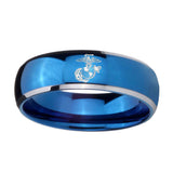 8mm-Marine-Dome-Blue-2-Tone-Tungsten-Carbide-Mens-Engagement-Ring