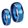 CTR Dome Blue 2 Tone Tungsten His and Hers