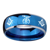 8mm-Masonic-Shriners-Dome-Blue-2-Tone-Tungsten-Carbide-Mens-Ring-Engraved