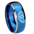 8mm Waylon Jennings Dome Blue 2 Tone Tungsten Band