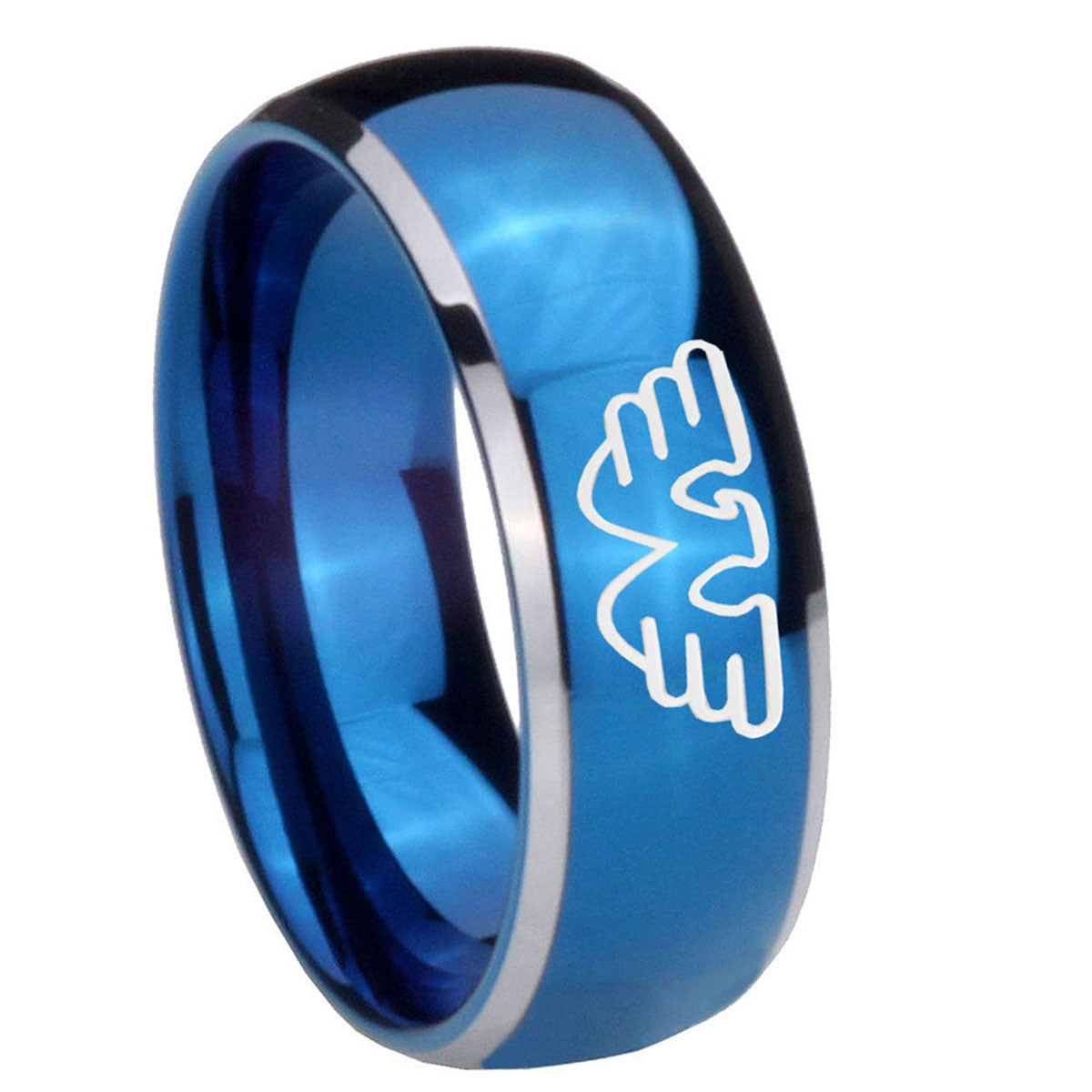 4 Maltese Cross Tungsten Carbide Couple Band Set