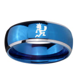 8mm-Hatchet-Man-Dome-Blue-2-Tone-Tungsten-Carbide-Custom-Mens-Ring