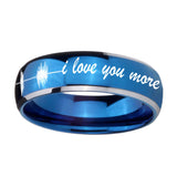 8mm-Sound-Wave,-I-love-you-more-Dome-Blue-2-Tone-Tungsten-Men's-Bands-Ring