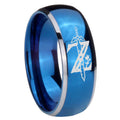 8mm Zelda Breath Of The Wild Dome Two Tone Blue Tungsten Ring