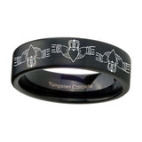 8mm-Irish-Claddagh-Pipe-Cut-Brush-Black-Tungsten-Carbide-Anniversary-Ring