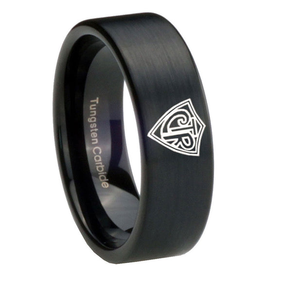 8mm-CTR-Pipe-Cut-Brush-Black-Tungsten-Carbide-Mens-Engagement-Band