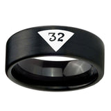 8mm-Masonic-32-Triangle-Design-Freemason-Pipe-Cut-Brush-Black-Tungsten-Carbide-Wedding-Engagement-Ring