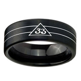 8mm-Masonic-32-Duo-Line-Freemason-Pipe-Cut-Brush-Black-Tungsten-Carbide-Wedding-Engagement-Ring