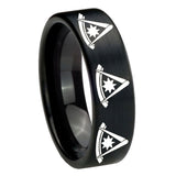 8mm-Multiple-Pester-Master-Masonic-Pipe-Cut-Brush-Black-Tungsten-Men's-Ring
