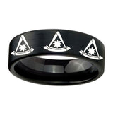 8mm-Multiple-Pester-Master-Masonic-Pipe-Cut-Brush-Black-Tungsten-Men's-Ring