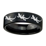 8mm-Multiple-Lizard-Pipe-Cut-Brush-Black-Tungsten-Carbide-Men's-Wedding-Ring