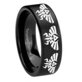 8mm Multiple Zelda Skyward Sword Pipe Cut Black Tungsten Band