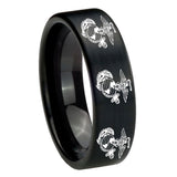 8mm-Multiple-Marine-Pipe-Cut-Brush-Black-Tungsten-Carbide-Rings-for-Men