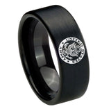 8mm-U.S.-Army-Pipe-Cut-Brush-Black-Tungsten-Carbide-Custom-Ring-for-Men