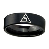 8mm-Masonic-Yod-Pipe-Cut-Brush-Black-Tungsten-Carbide-Mens-Anniversary-Ring