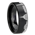 DC Washington City Brushed Black Pipe Cut Tungsten Ring