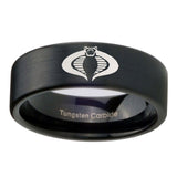 8mm-Cobra-Pipe-Cut-Brush-Black-Tungsten-Carbide-Men's-Promise-Rings